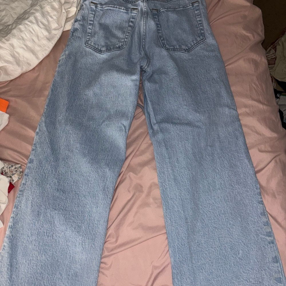 Abercrombie & Fitch Blue Flare Wide Leg Jeans - Picture 2 of 2